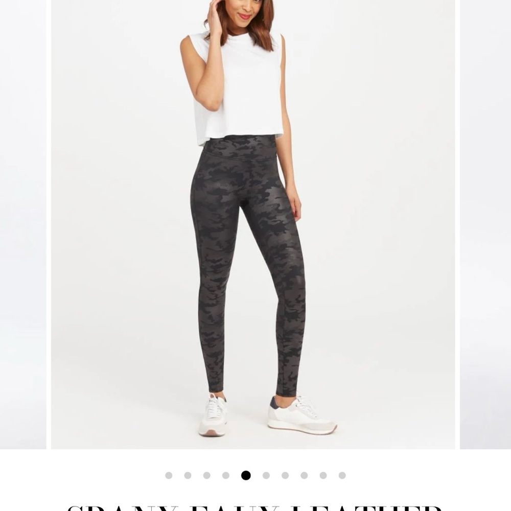 SPANX Black Camouflage Leggings
